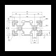 Profile 40x80 groove 10mm light - 1000mm